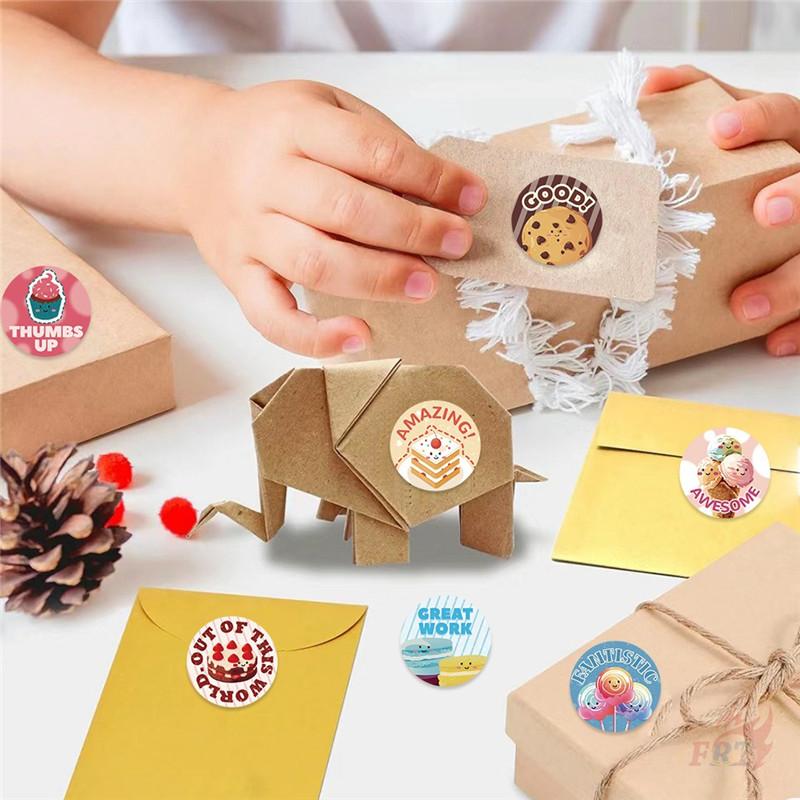 500 шт./рулон Поощрение учителя. Сладкие десерты Детские награды Наклейки - DIY Скрапбукинг Декор Альбом Запечатывание Этикетки Наклейки