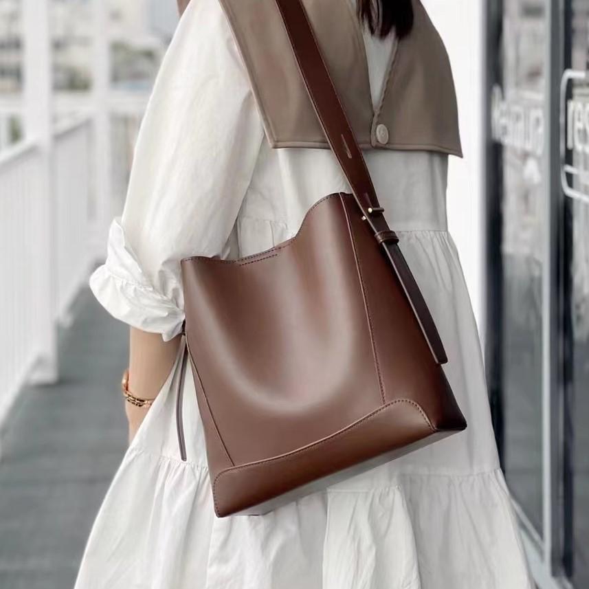 Высококачественная сумка-ведро из натуральной кожи Niche Design, большая вместимость, сумка через плечо для поездок на работу на одно плечо для женщин