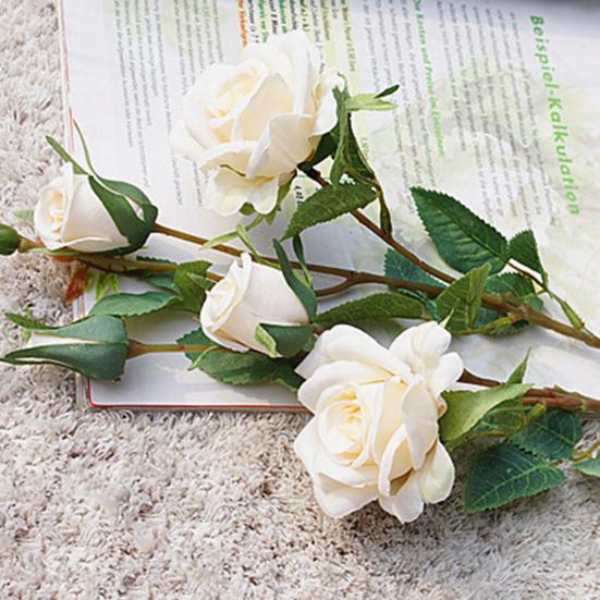 Ветка розы яркий цвет яркий макет сцены практичный яркий не выцветающий имитация пиона домашний сад свадебное украшение