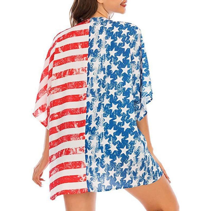 YYFS Женская мода повседневная летняя весна цветочный узор принт блузки и рубашки рукава 3/4