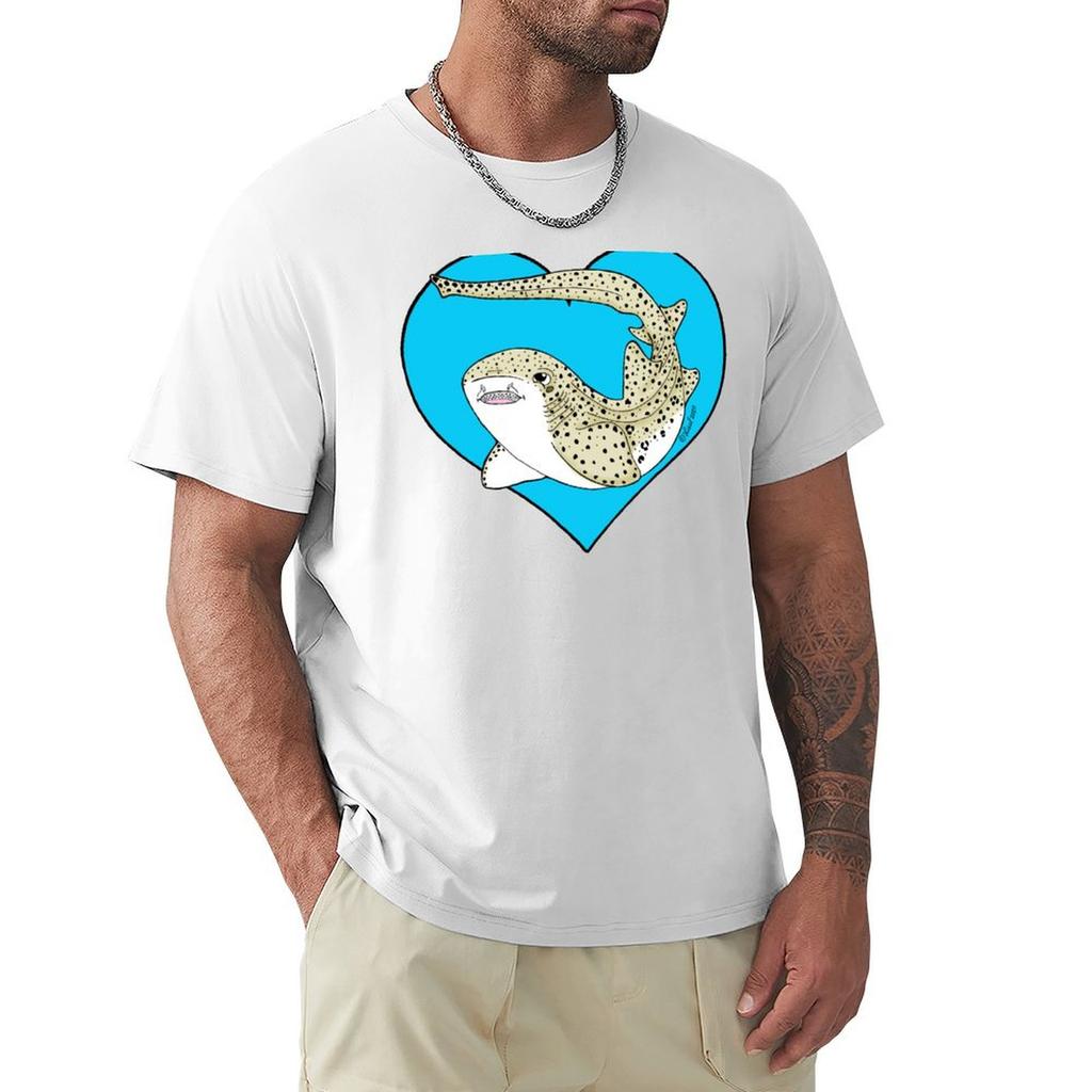 Zebra Shark Love TShirt Lightweight Casual Summer TShirt