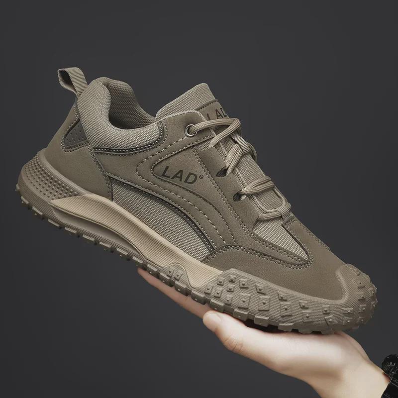 Мужская рабочая обувь 2024 года с нескользящей сеткой: Удобная, износостойкая, универсальная повседневная обувь.