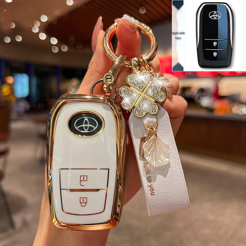 Чехол для ключа Toyota для 23 моделей: Highlander, Camry 8-го поколения, RAV4, CHR - чехол-пряжка для автомобильной сумки Dragon Asia Design