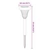 Solar Path Lights with Ground Spikes 12 pcs White Black