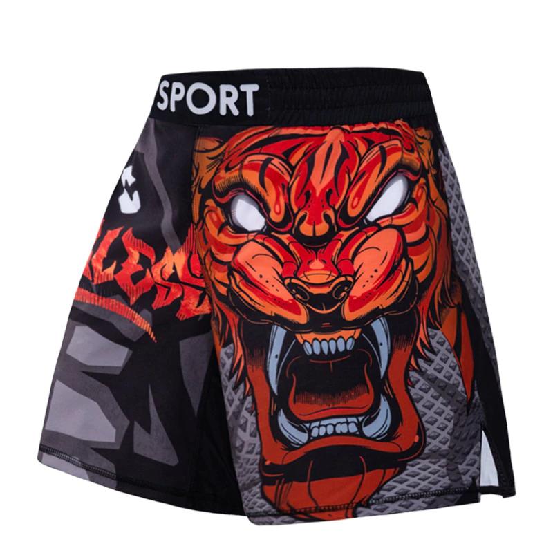 ММА детские боксерские шорты для подростков, быстросохнущие шорты для кикбоксинга, штаны для борьбы, трусы для борьбы с тигром, тайским боксом, кикбоксингом Bjj