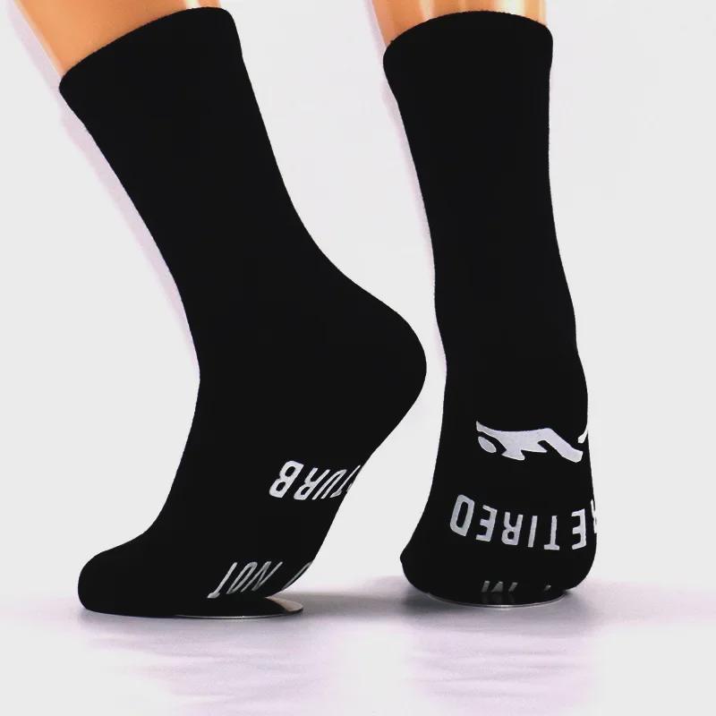Spot 'Do Not Disturb, I Am Retired' Non-Slip Cotton Mid-Tube Socks