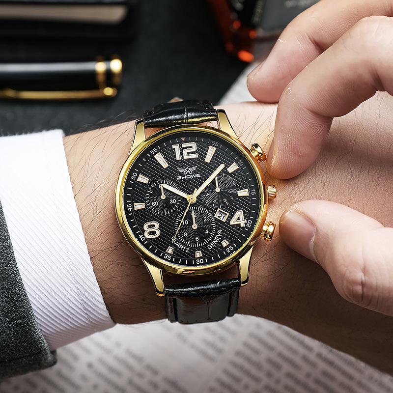 Men'S Luminous Business Watch Quartz Watch Multi-Functional Sports Electronic Watch Men'S