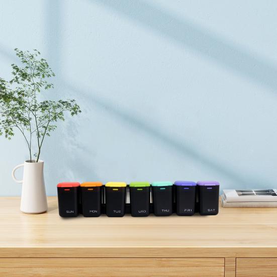 Магнитный еженедельный органайзер для таблеток, портативный дорожный футляр для таблеток, дозатор лекарств для ежедневного приема