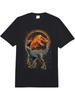 Jurassic Worlds Two Blue Raptor Magma Icon Graphic Comforts Colorss Adult Heavyweight T-Shirt