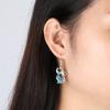 1Pair Trendy Women Elegant Gift Opal Cat Earrings Jewelry Hook Ear Stud Drop Dangle