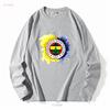 Новая Лимитированная Темная Футболка Fenerbahce Istanbul Акварельный Дизайн Классическая с длинным или коротким рукавом винтажная Стильная стирка графический принт