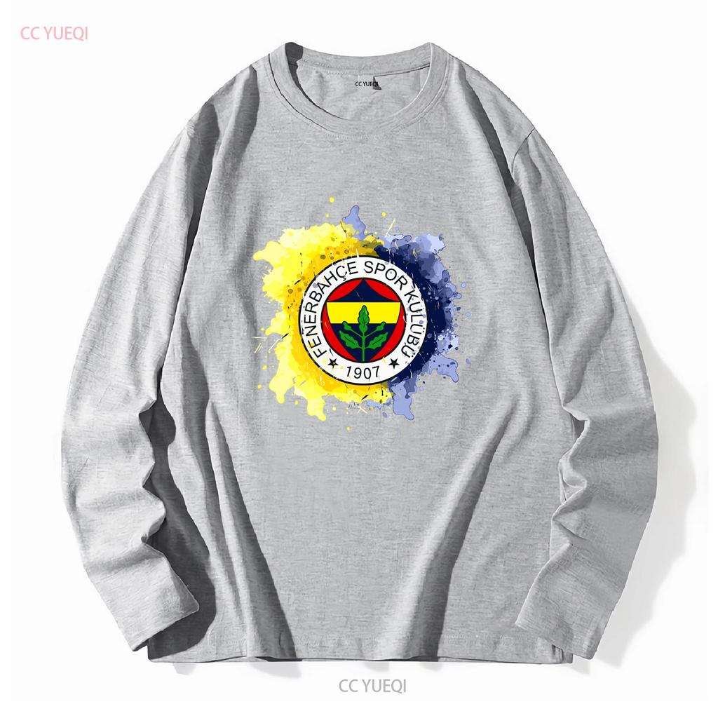 Новая Лимитированная Темная Футболка Fenerbahce Istanbul Акварельный Дизайн Классическая с длинным или коротким рукавом винтажная Стильная стирка графический принт