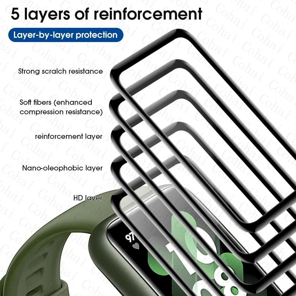 Мягкое стекло для Huawei Watch Fit 2 Smartwatch Защитная пленка для экрана Защитная пленка для Huawei Bnad 8 6 7 Pro Honor Band 6 Чехол-ремешок