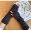 Fashion Half Finger Knitting Fried Dough Twists Sleeve Sleeve Wrist Guard Sweater Long Sleeve Outdoor Travel Warm Hand Sleeve