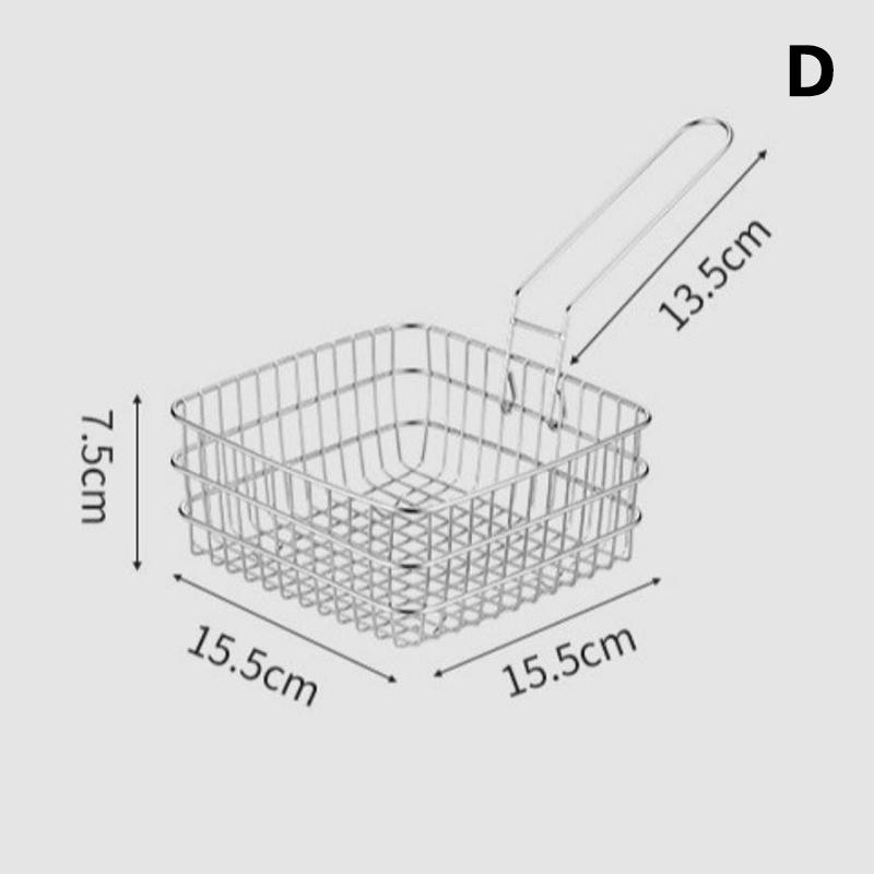Кастрюля для фритюра из нержавеющей стали Сковорода Экономичная квадратная глубокая сковорода-фритюрница с корзиной и ручкой Универсальная фритюрница с крышкой