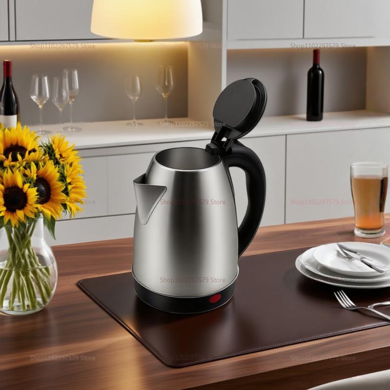 304 Stainless Steel Electric Kettle Portable 2L Coffee Pot Electric Water Heater Teapot 1500W Automatic Power Off Kettle Home