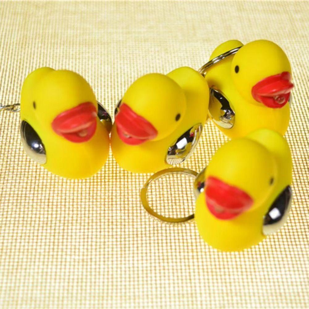 Safe Fun Shocking Ducks Keychain Interactive Toy Joke Gadget Electric Prank Toy Home Decor