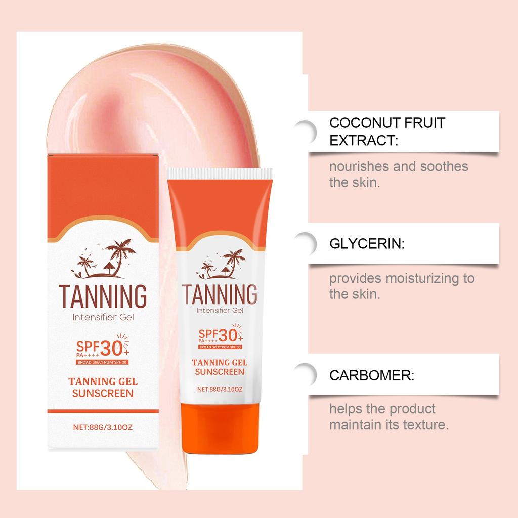 Tanning Sunscreen Gel Helps Tanning Prevent Sunburn Nourishing Dry Skin Soothes Sensitive Skin Tanning Sunscreen Gel Helps Tanning Prevent