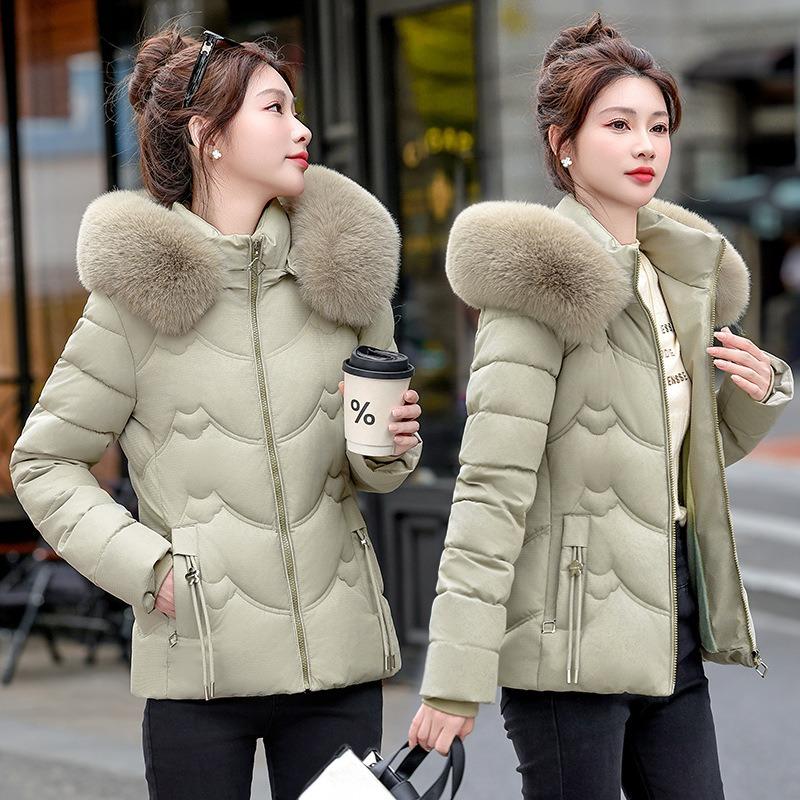 Осенне-зимняя новая женская хлопковая одежда, короткие приталенные хлопковые куртки, ветрозащитные пуховые хлопковые куртки