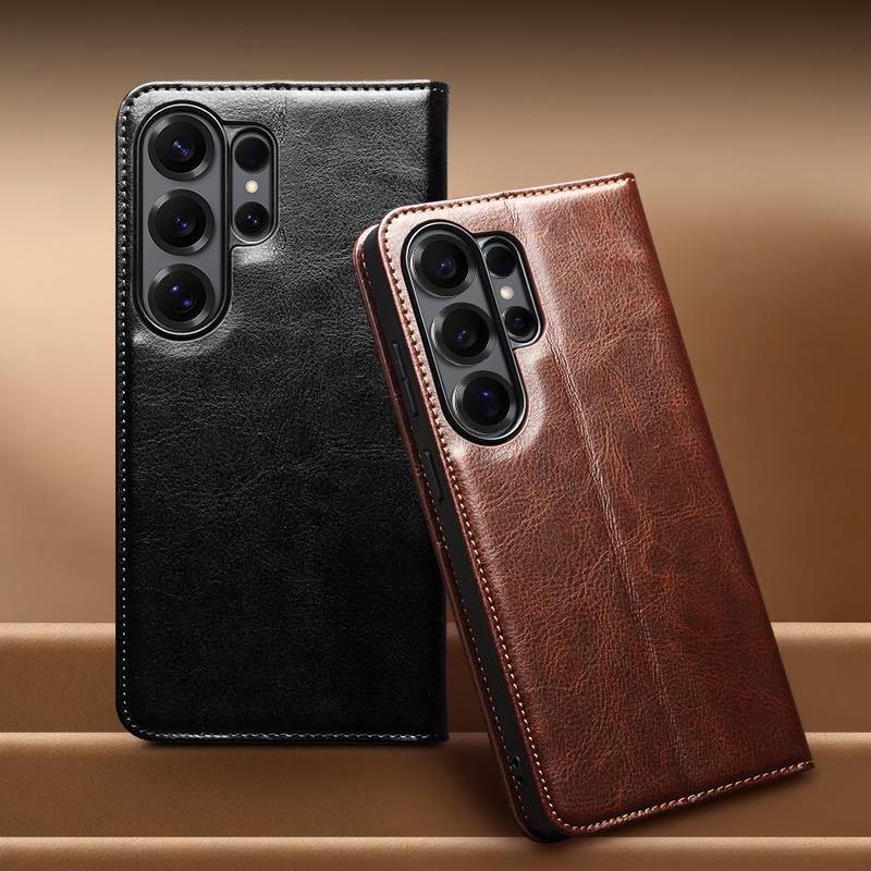 Оригинальный кожаный чехол для телефона Samsung S26+ Plus 5G, деловой стиль, модный, роскошный, с отделениями для карт, чехол для S26 Ultra 5G