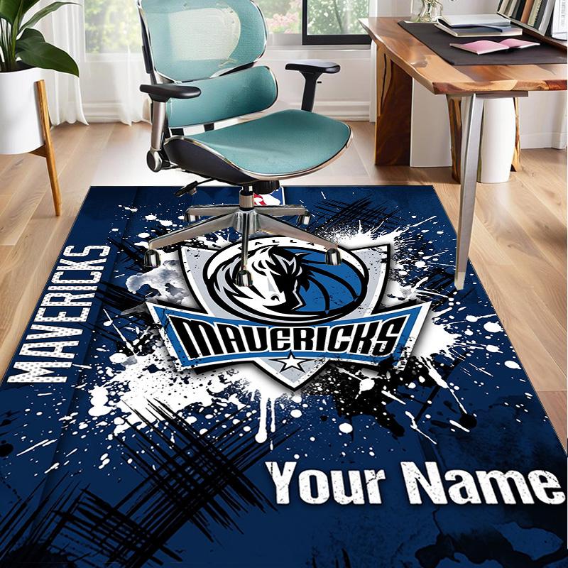 Custom Name Rug DALLAS BASKETBALL TEAM Area Rug Suitable for Indoor And Outdoor,Carpets for Homes, Offices,Living Rooms,Home Decor,Christmas Gift