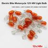 10pcs Glass Electric Bike Accessories White/Red Steering Instrument Bulb Electric Bike Parts