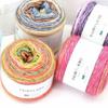 Soft Cotton Hat Scarf Sweater Dyeing Crocheting Cake Yarn Rainbow Woollen Yarn Fancy Blend Yarn