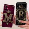Чехол-бампер для Xiaomi Poco M4 5G, роскошный, буквы от A до Z, модная корона, 2D-рисунок, силиконовый корпус для телефона, для PocoM4 5G 22041219PG