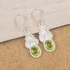 Peridot Earrings Gemstone Jewelry, 925 Solid Sterling Silver Earrings, Handmade Jewelry Birthstone Earrings, Gift For Him