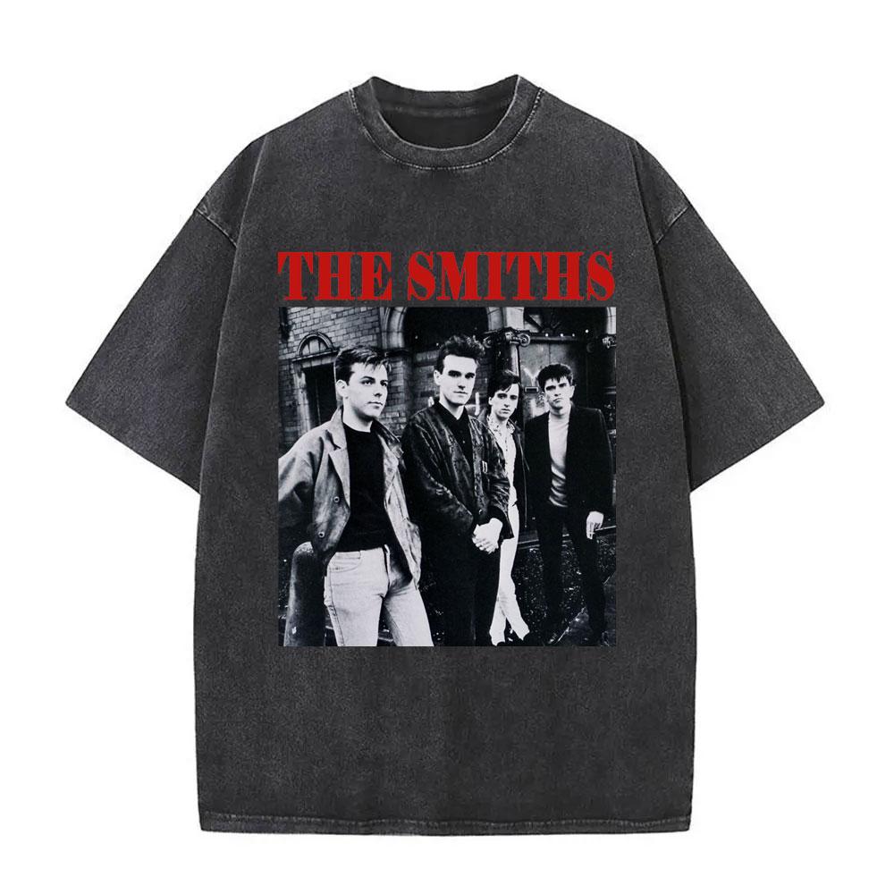 Rock Band The Smiths Более громкая Винтажная стираная футболка Альтернативная s Инди Морисси Футболка The Queen Is Dead Футболки Унисекс