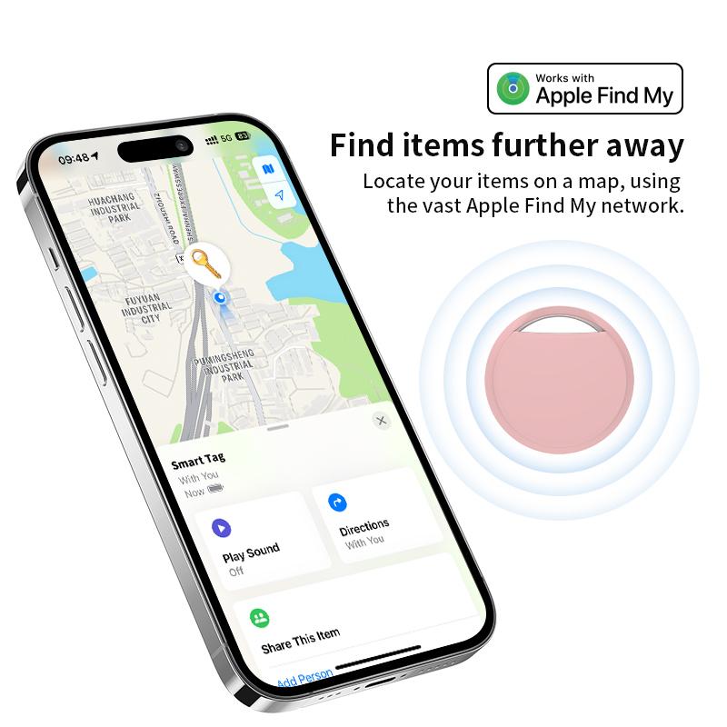 Безопасность Anti-lose Tracker для замены Apple Airtag, работа с Find My Bluetooth GPS Tracker для багажа IOS MFi Key Finder