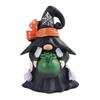 Halloween Gnome Decoration Pumpkin Couple Resin Figurine Fairy Tale Themed Gnome Sculpture Indoor Outdoor Table Desk Home Decor