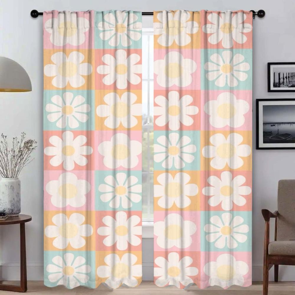 Плотные шторы для гостиной, цветочные шторы для комнаты, 2-х панельные шторы для перегородок, домашний интерьер, шторы для кухни, элегантные