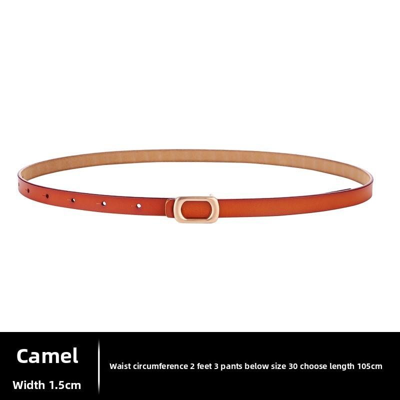 Slim Waist Belt For Women With Metal Snap Closure For Casual Wear