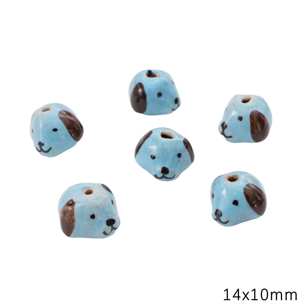 Керамические расписные бусины Собака Лиса Интервальные Рассыпные бусины для DIY Браслетов Ожерелий Изготовления Ювелирных Изделий