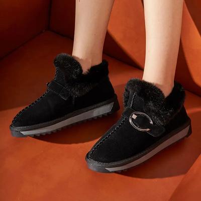 Модные элегантные черные женские зимние ботинки на низком каблуке, женские туфли до щиколотки, рабочие ботинки с круглым носком, стильные теплые ботинки с акционным предложением