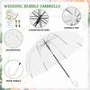 52 Inch Large Dome Rain Windproof Stick Umbrellas Auto Open Clear Dome Umbrella for Wedding Bridal Parties Graduation Outdoor