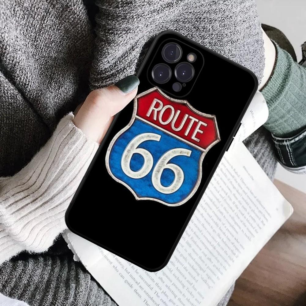 Чехол для телефона America Route 66 для iPhone 16 15 8 7 6 6S Plus X SE XR XS 14 11 12 13 Mini Pro Max
