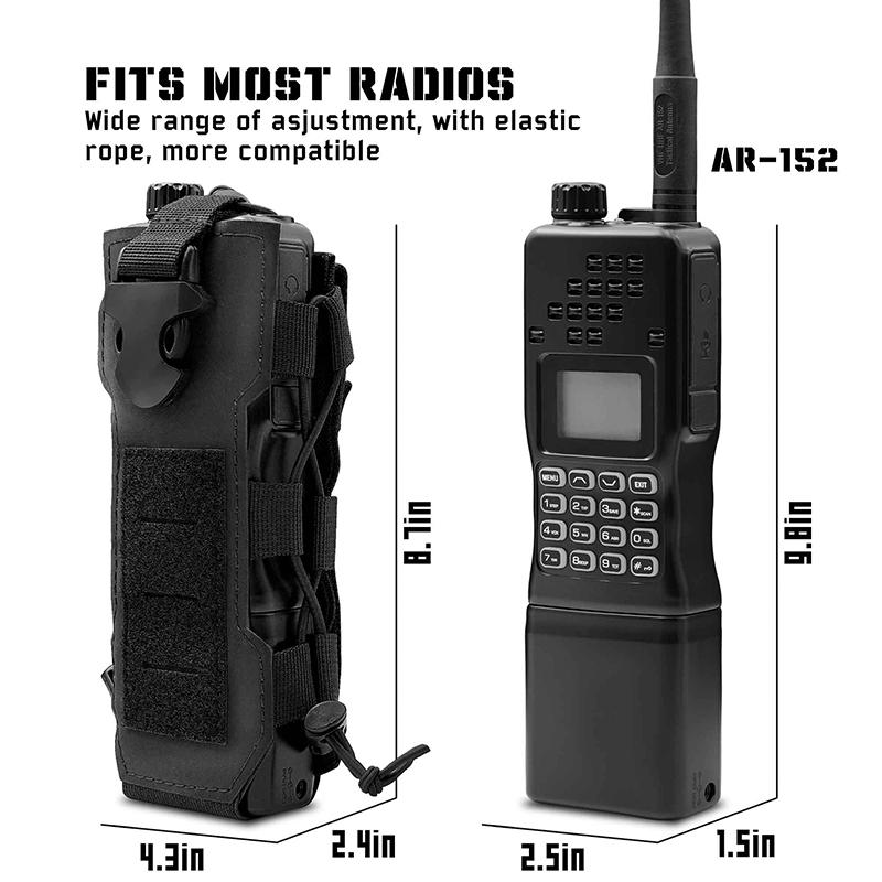 Tactical Molle Radio Walkie Talkie Pouch Waist Bag Holder Pocket Portable Interphone Holster Carry Bag Water Cups Case Holder
