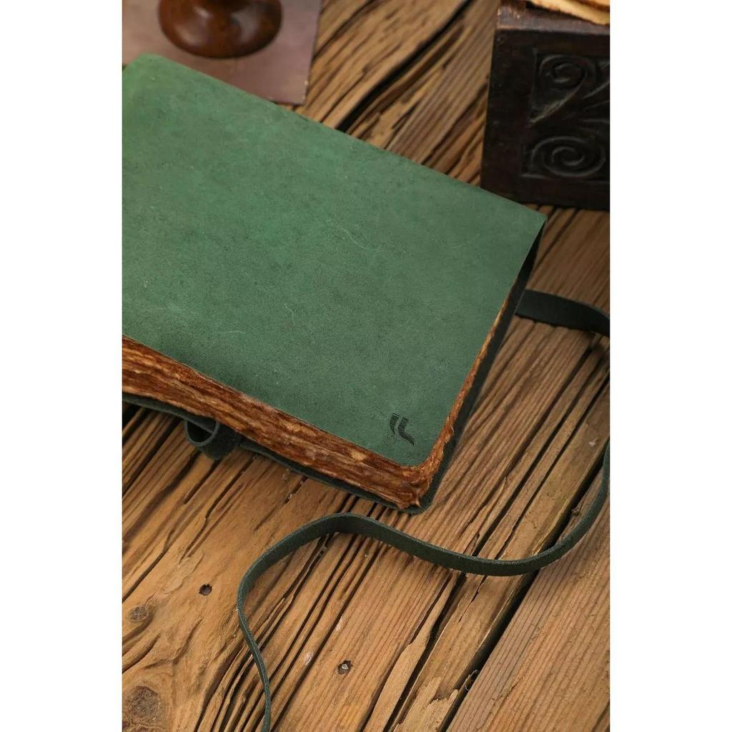Винтажный журнал для записей в кожаном переплете, 240 страниц, 7 X 5 дюймов, необработанный край