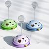 Интерактивная игрушка для кошек Медленная кормушка с дорожкой для дразнения, шариками, основанием, настольный теннис