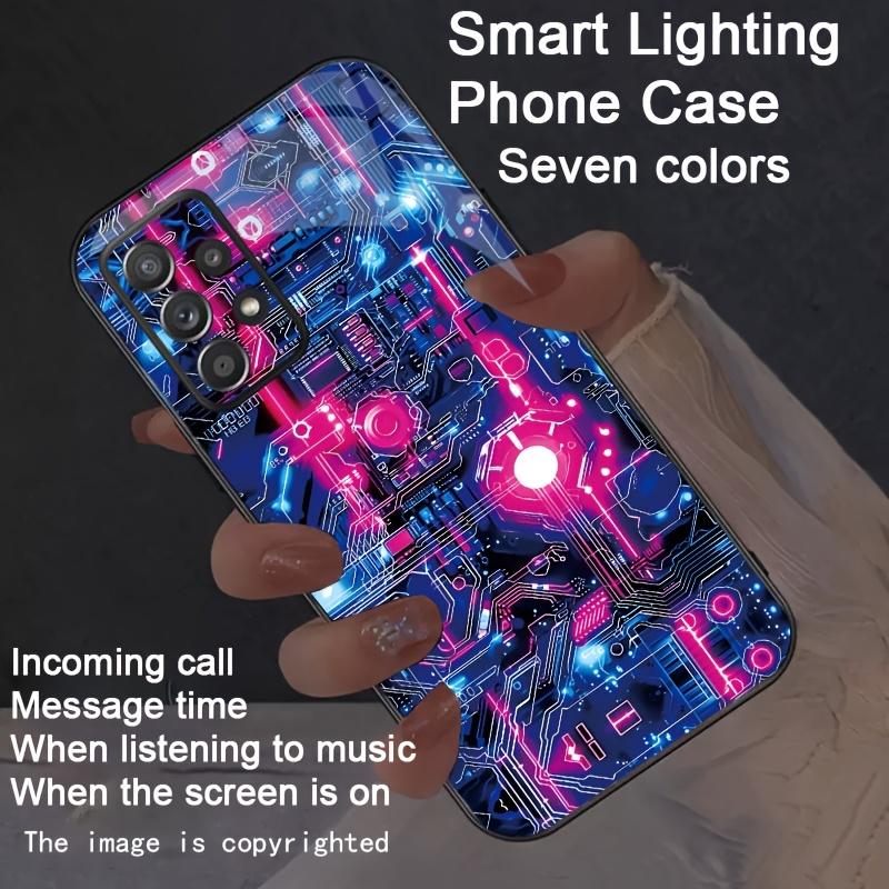 Для Xiaomi Redmi Note 14 13 12 11 Pro Plus 5G Чехол Ударопрочный Светодиодная Вспышка Чехол для Телефона Для Xiaomi Mi 17 15 Pro Max Светящаяся Задняя Крышка