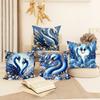 Exquisite Blue Swans Adorned with Jewels Pillowcases for Luxurious Comfort Sofa Cushion Cover Home Room Decoration