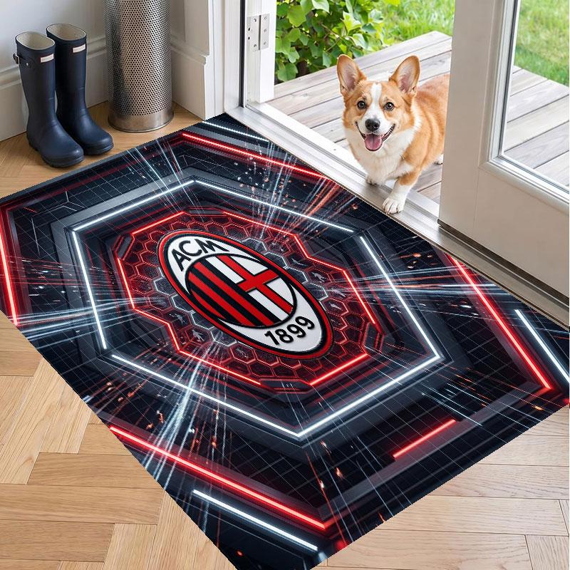 Soft Floor Carpet AC Milan Pattern Area Rug Decorative Mat For Home Room Decoration