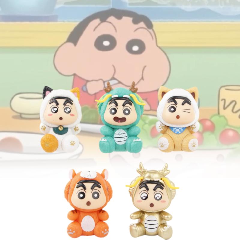 Crayon Shin Chan Pvc Figures Toy Models Action Figurines Display 5pcs Statues