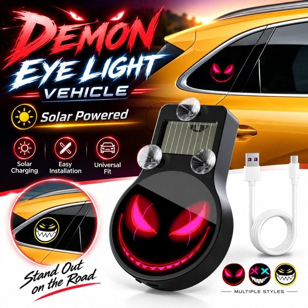 Type-C Rechargeable Demon Eye Light Vehicle LED Car Window Light Automotive Accessories