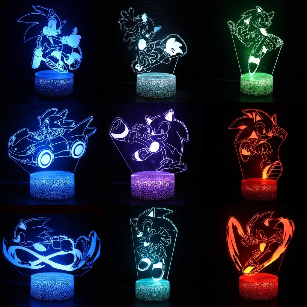 Sonic Series 3d Touch Control Colorful Night Light Ideal For Kids And Adults Gifts