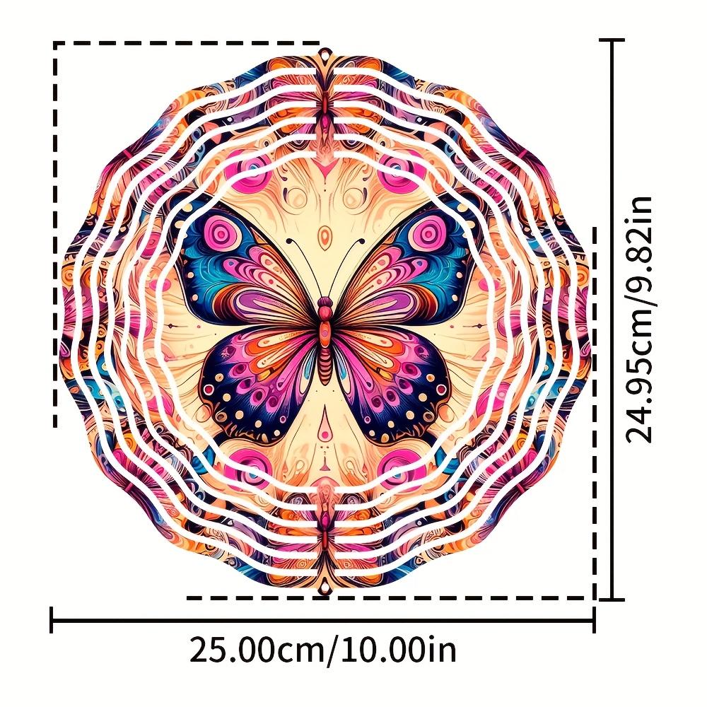 10-дюймовый подвесной ветряной спиннер с крючком на 360 градусов для декора балкона и сада, весенне-летнее уличное украшение, металлические колокольчики для дома