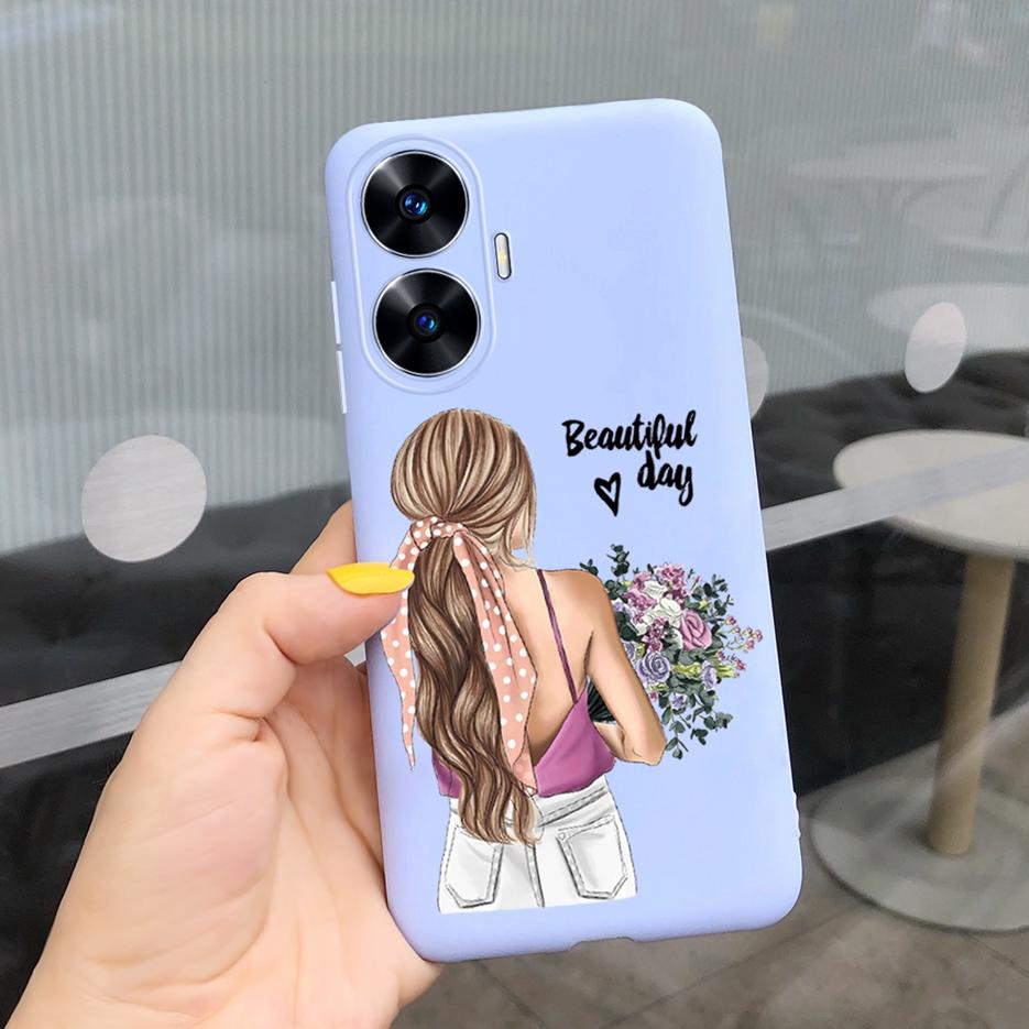 For Realme C55 Case 2023 New Fashion Cartoon Cover Soft Silicone Shockproof Phone Case For Realme C55 C 55 RealmeC55 Bags Bumper