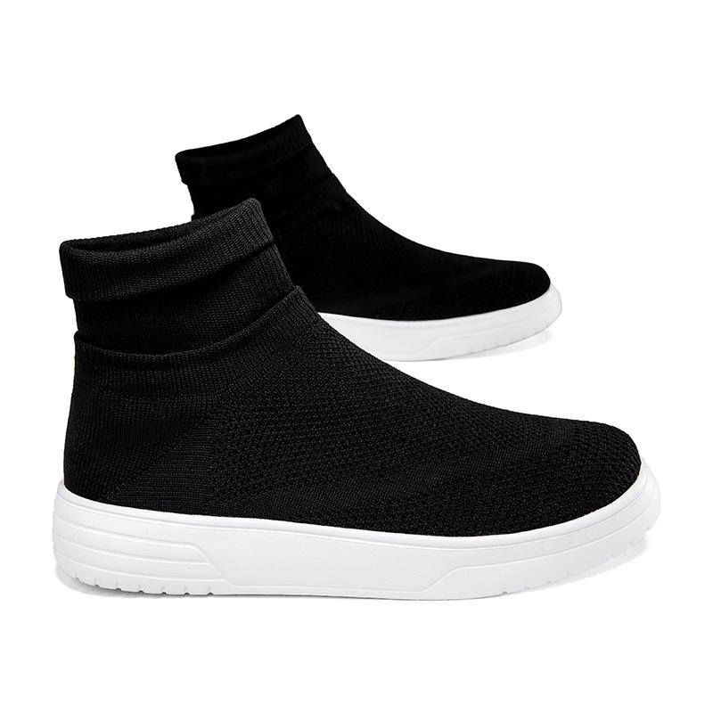 Модная женская обувь Повседневная обувь с высоким верхом на плоской подошве для пар Кроссовки на платформе Носки без застежек Обувь для мужчин